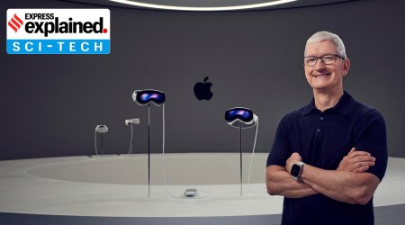 Apple CEO Tim Cook introduces Apple Vision Pro at Apple Park in Cupertino