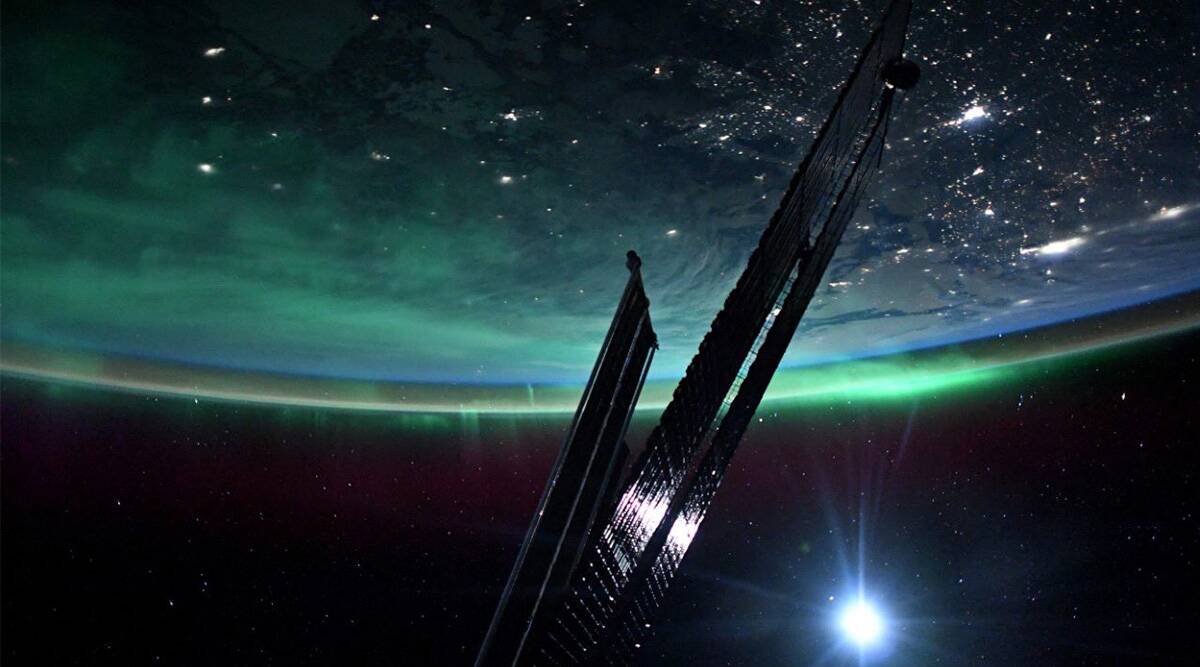 Image of an aurora taken by astronaut