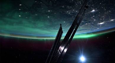 Image of an aurora taken by astronaut