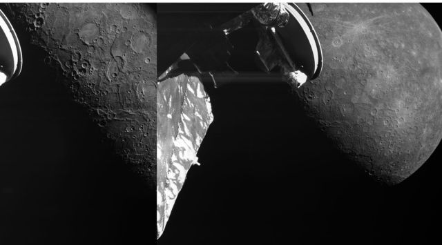 Images of mercury taken by bepicolombo