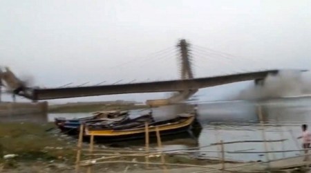 Under-construction bridge collapsed