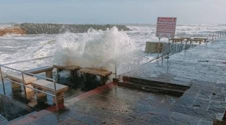 Cyclone Biparjoy, gujarat cyclone, biparjoy effectsa, Gujarat Water storage, indian express news service, indian express news