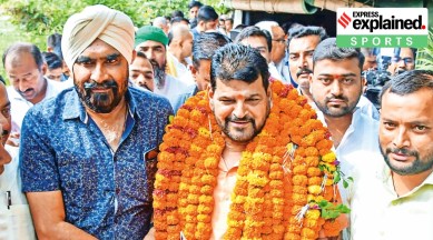 Anurag Thakur, Explained Sports, Brij Bhushan Sharan Singh, Brij Bhushan sexual harassment, Brij Bhushan police complaint, women wrestlers, BJP MP, Wrestling Federation of India, WFI president, Wrestling News, Sports News, Indian Express