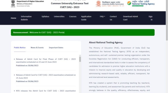 CUET UG 2023 provisional answer key released.
