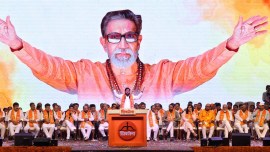 Uddhav Thackeray, Eknath Shinde, new BJP slave, double engine govt, Shiv Sena foundation day, Hindutva ideology, Thackeray on Manipur violence, Kashmir issue, indian express, indian express news