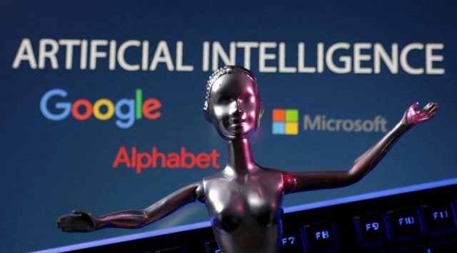 Google, Microsoft and Alphabet logos