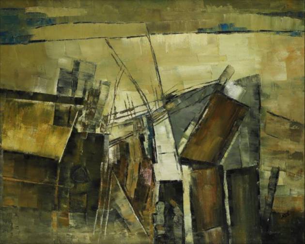 HA Gade_Untitled, Oil on Canvas, 27.5 x 33.5 Inches, 1970's