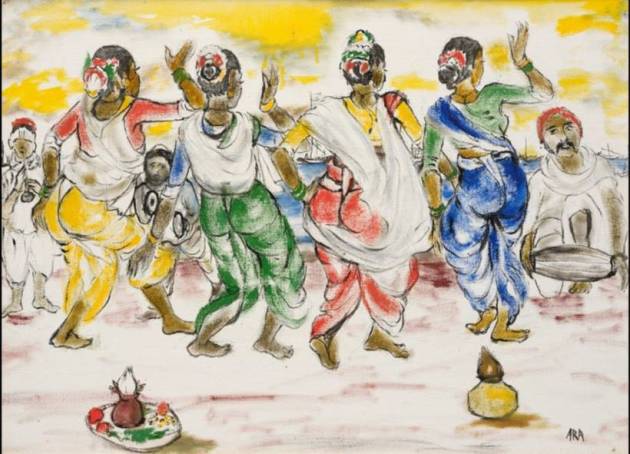 K H Ara_Untitled, Oil On Canvas, 22 x 30 Inchs, 1960's
