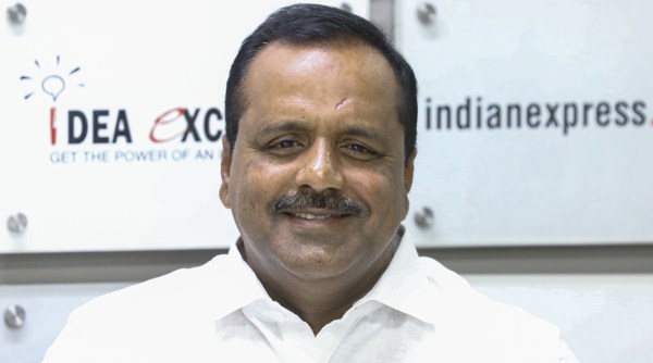 UT Khader at Idea Exchange, Karnataka, Karnataka congress, Himachal Pradesh Congress, Khader, Karnataka Assembly Speaker UT Khader at Idea Exchange, Indian Express, India news, current affairs