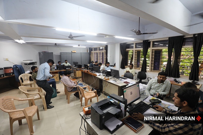 District control centre for Biparjoy Cyclone at Bhuj, Kutch