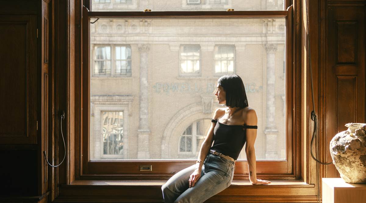 Athena Calderone at her new home in TriBeCa, April 12, 2023. (Clement Pascal/The New York Times)