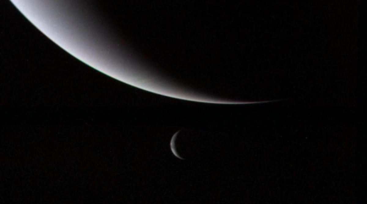 Neptune and its moon triton