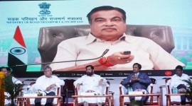 Nitin Gadkari, CM Eknath Shinde, nine railway overbridges innauguration, overbridges bhoomi pujan, Gadkari via video-conferencing, police women trainee group, indian express, indian express news