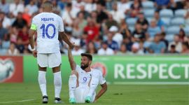 Olivier Giroud and Kylian Mbappe