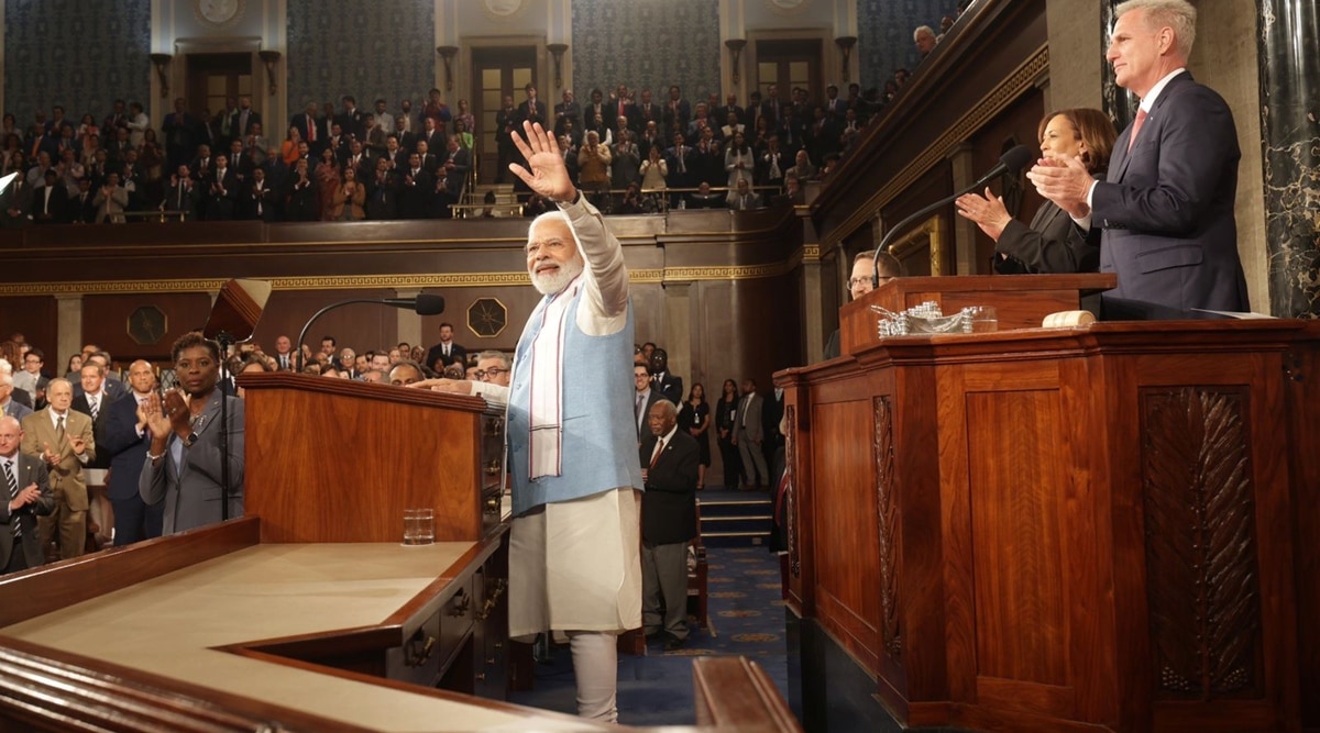 Prime Minister Narendra Modi addressing the Joint Session of the US Congress