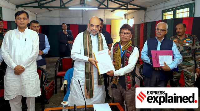 Union Home Minister Amit Shah during a meeting with delegations of civil society organisations, in Kangpokpi, Wednesday, May 31, 2023.