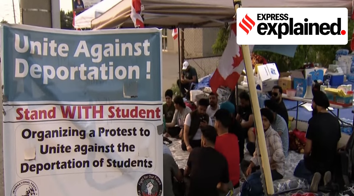Indian students protest in Canada