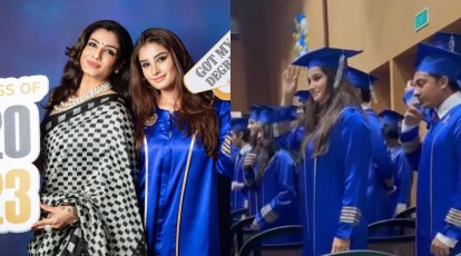 Proud mom Raveena Tandon shares new videos, pics of daughter Rasha's high  school graduation ceremony. See here | Entertainment News,The Indian Express
