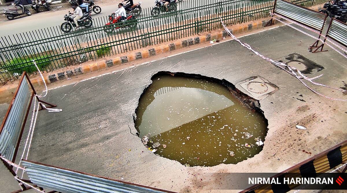 Ahmedabad saw 19 road cave-ins in as many days
