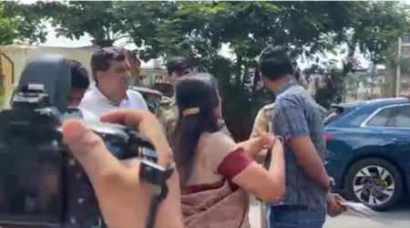 Woman assaulting employee
