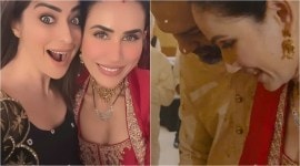 Sonnalli Seygall dresses in red for her wedding party