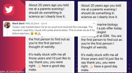 Teacher shares heartfelt message he received from former pupil after 20 years
