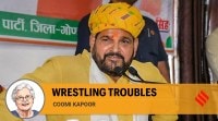 coomi kapoor writes on new parliament inauguration, brij bhushan sharan singh, wrestlers protest, and upcoming madhya pradesh elections