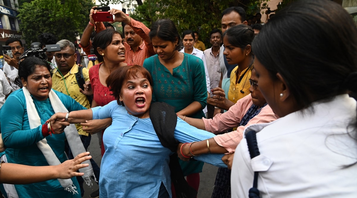 Violence in West Bengal while filing nomination papers