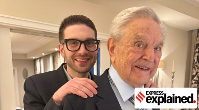 Alexander Soros with his father George Soros.