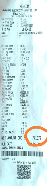 Karnataka high electricity bill