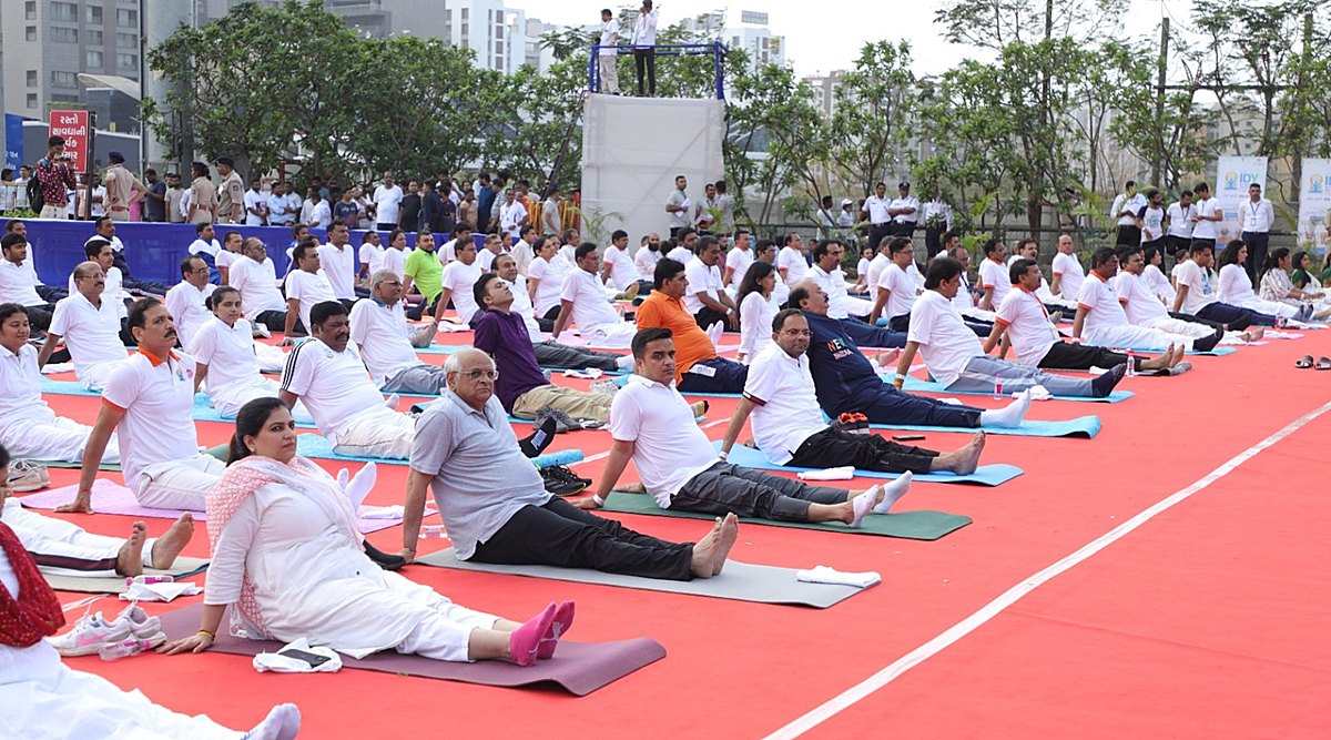 1200px x 667px - With 1.25 lakh participants, International Yoga Day event in Surat sets new  Guinness World Record | Ahmedabad News - The Indian Express