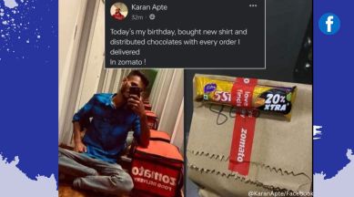 Zomato delivery agent’s ‘sweet’ gesture on his birthday wins hearts online