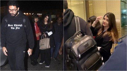 Aishwarya Rai Abhishek Bachchan Xxx - Aishwarya Rai, Abhishek Bachchan wait patiently as their ID thoroughly  checked at Mumbai airport, netizens say 'job well done'. Watch | Bollywood  News - The Indian Express