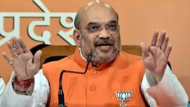 Amit Shah review meeting, Gandhinagar projects review meeting, Gujarat projects, Gujarat developmental works, Bhupendra Patel, Harsh Sanghavi, indian express, indian express news