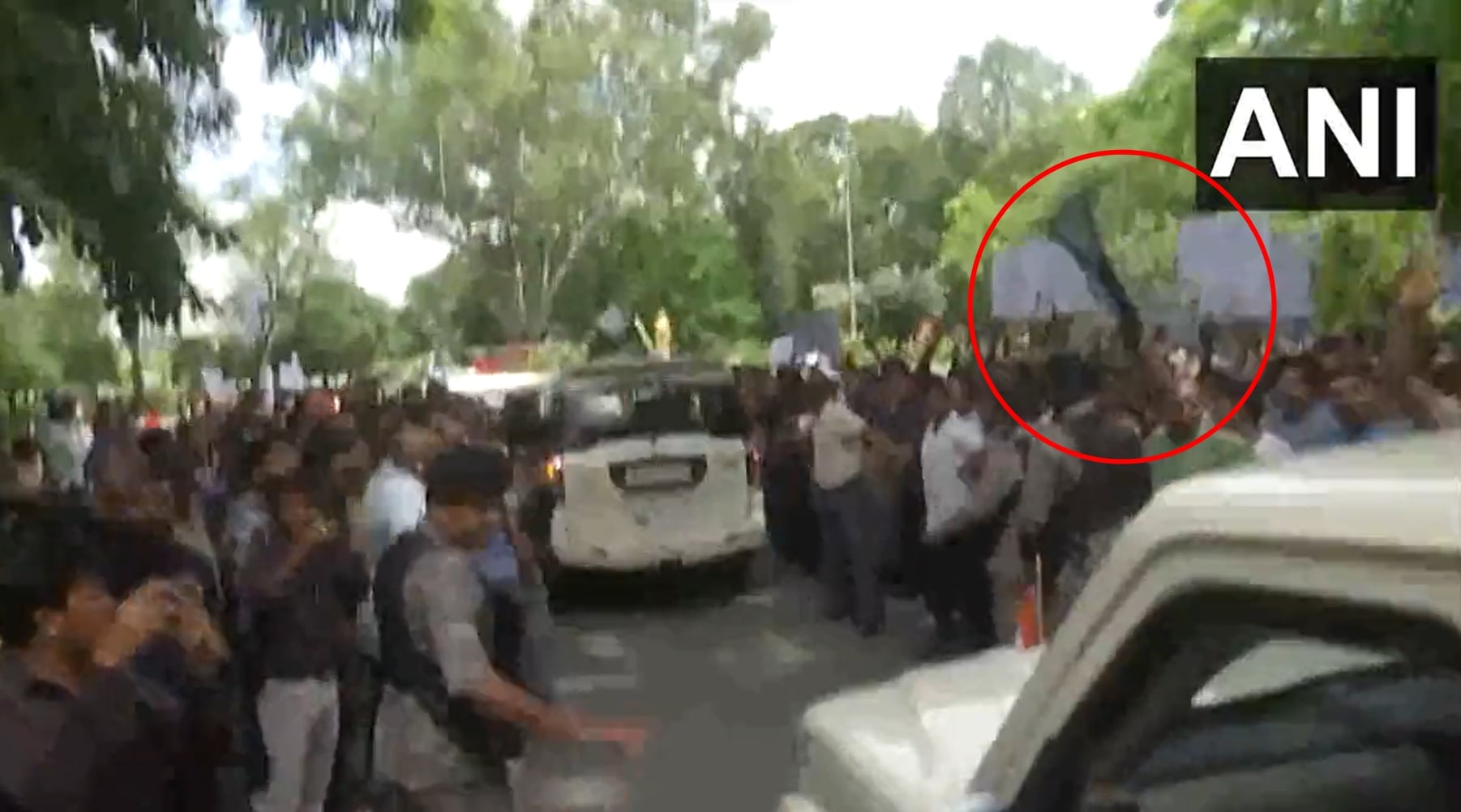 West Bengal Governor Shown Black Flag By Tmcp Members At North Bengal University Campus 6214