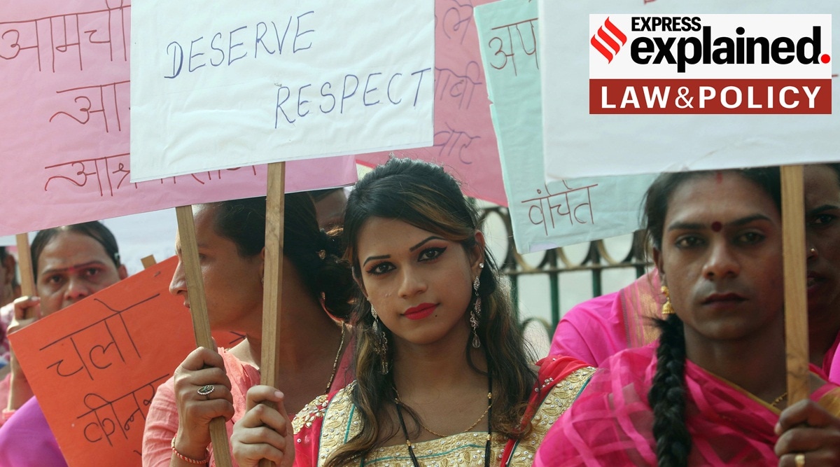 Members of India's transgender community participating a rally in Mumbai