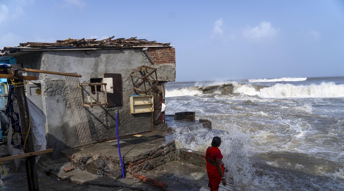 Among the damaged houses in yesterday's storm were these two on