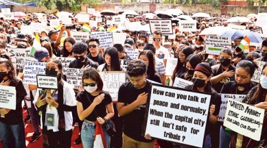 Manipur protests, Manipur violence, Manipur violent protests, Manipur unrest, Manipur curfew, Manipur, N Biren Singh, Indian Express, India news, current affairs