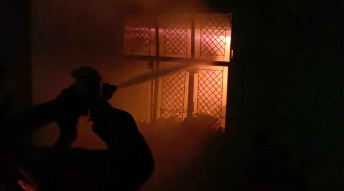 Nemcha Kipgen, Nemcha Kipgen office fire, Imphal, Manipur, Manipur minister's official quarters set on fire, Indian Express, India news, current affairs