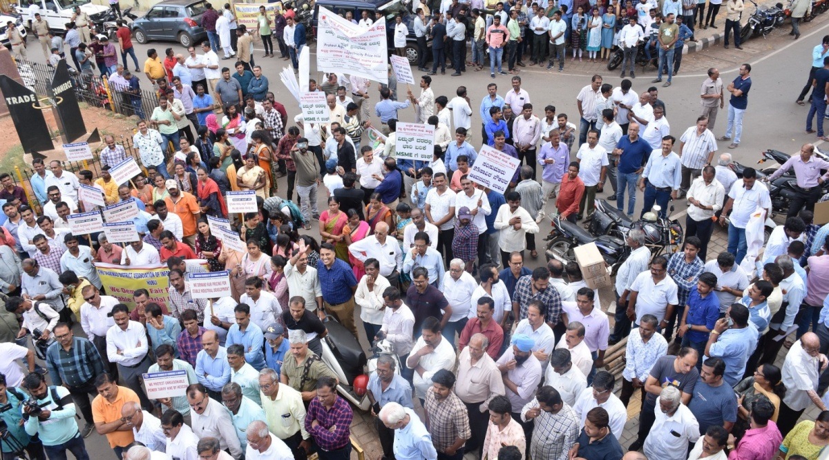 Bengaluru News Live Updates Industry Body Members Protest Against Electricity Tariff Hike 5252