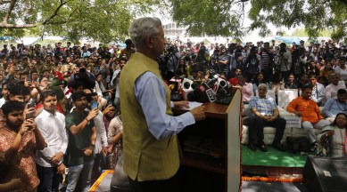 S Jaishankar, Jaishankar DU visit, Jaishankar in Aryabhatta College, Delhi University, G20 Summit, Covid, 9 years of Modi govt, indian express, indian express news