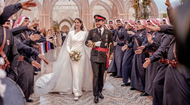 Princess Rajwa of Jordan radiates elegance in exquisite white gown for ...