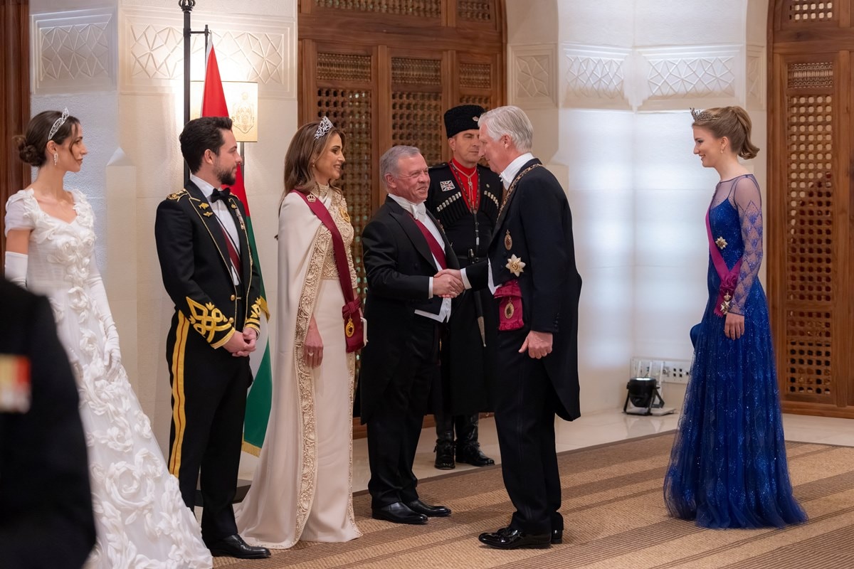 Princess Rajwa of Jordan radiates elegance in exquisite white gown for ...