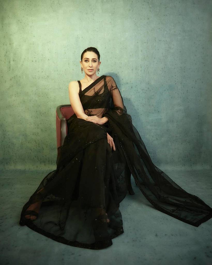 Karisma Kapoor | Saree designs party wear, Indian fashion dresses, Fashion  sketches dresses