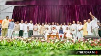 Karnataka Cabinet expansion: 24 legislators take oath as Ministers at Raj Bhavan in Bengaluru. (Express photo by M Jithendra)