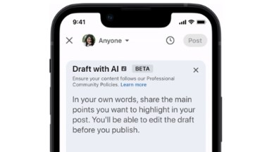 linkedin draft with ai feature