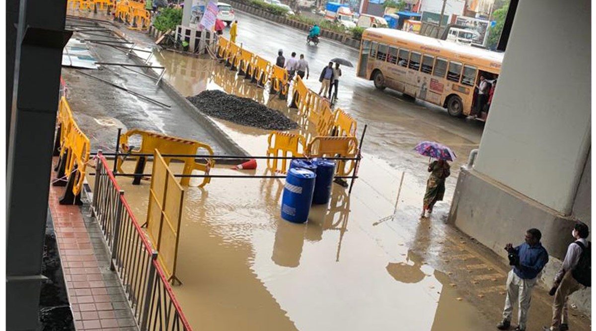 Magathane road cave in