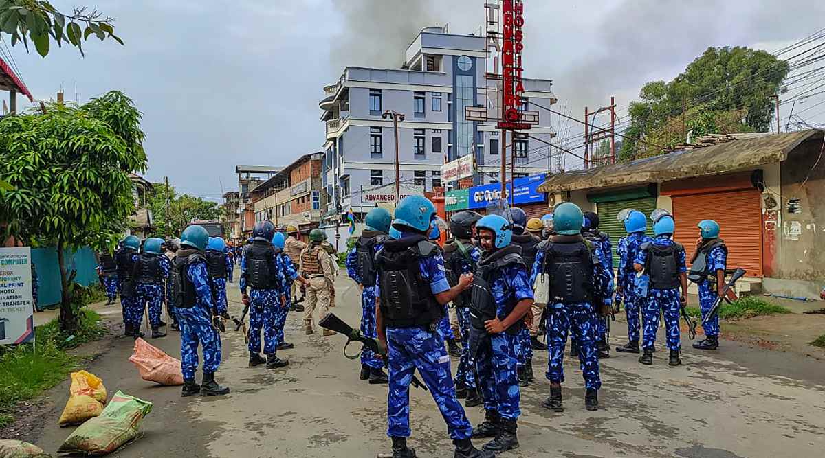 Overnight in Manipur: Firing, mobs targeting police station, BJP MLA’s home