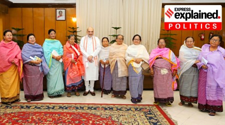 Amit Shah in Manipur with Meira Paibis.