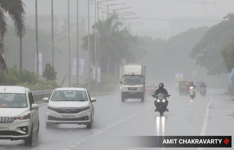 mumbai rain news, orange alert, indian express,